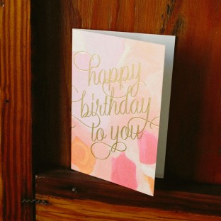 Gold foil stamped birthday cards from Smock