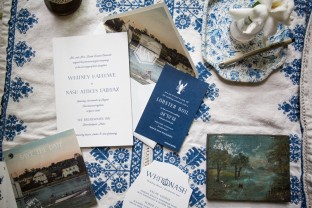 Nautical Prescott letterpress wedding invitations from Smock
