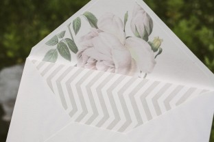 Floral letterpress wedding invitations from Smock