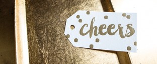 Foil stamped + die-cut gift tags from Smock