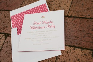 Hamilton letterpress Christmas party invitations from Smock
