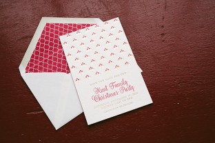 Hamilton letterpress Christmas party invitations from Smock