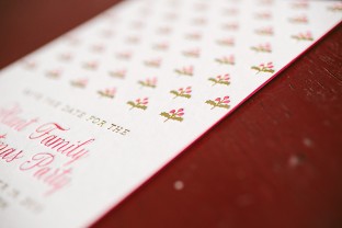 Hamilton letterpress Christmas party invitations from Smock