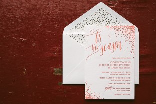 Holiday cocktail party invitations from Smock