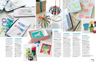 Smock gift wrap + boxes featured in Family Fun magazine
