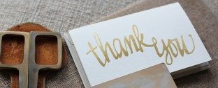 Foil stamped thank you notes from Smock
