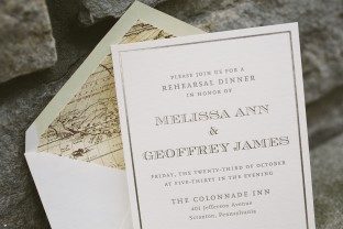 Haynes rehearsal dinner invitations from Smock