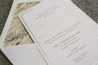 Haynes rehearsal dinner invitations from Smock