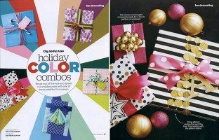 Smock's gift wrap was featured in the December 2015 issue of HGTV Magazine