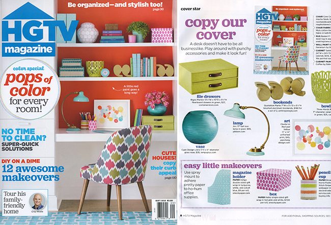 Smock boxes were featured on the cover of the September 2015 issue of HGTV magazine