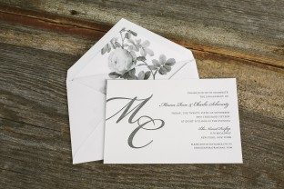 Letterpress engagement party invitations from Smock