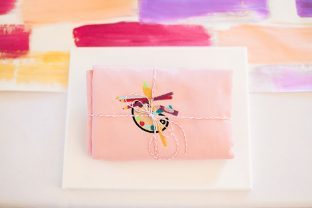 Canvas + artist's smock for a paint party