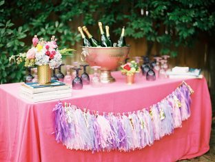 Painterly birthday party + bubbly