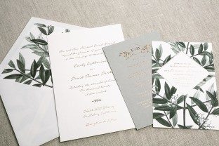 Linden wedding invitations from Smock