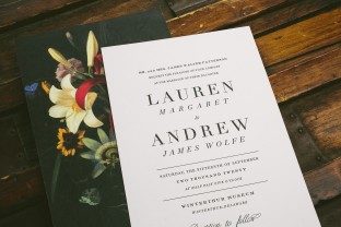 Exeter wedding invitations from Smock