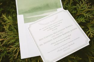 Letterpress rehearsal dinner invitations from Smock