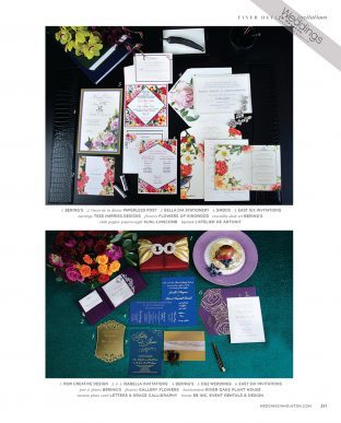 Weddings in Houston summer 2016 stationery feature
