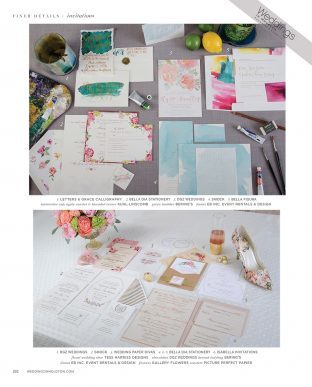 Weddings in Houston summer 2016 stationery feature