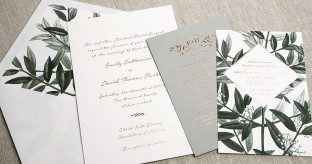linden wedding invitations from Smock