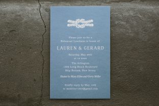 Nautical rehearsal dinner invitations from Smock