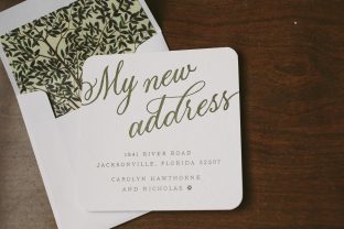letterpress moving cards from Smock