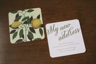 letterpress moving cards from Smock