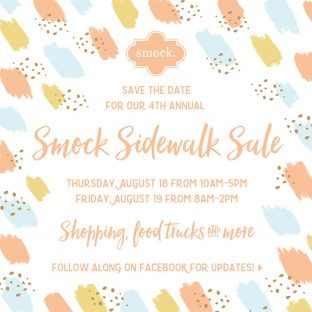 Save the date for the 2016 Smock Sidewalk Sale