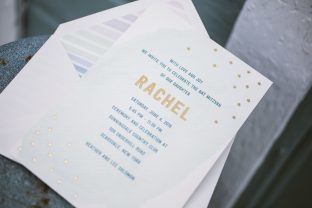 Pastel Bat Mitzvah invitations from Smock
