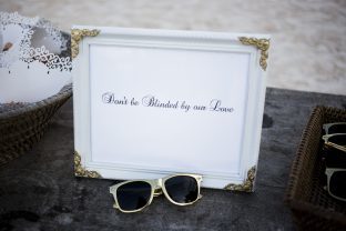Beach wedding sunglasses