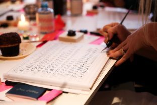 Calligraphy workshop with Virginia Hart
