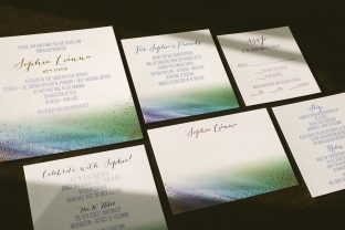 Custom Bat Mitzvah invitations from Smock