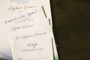 Custom Bat Mitzvah invitations from Smock