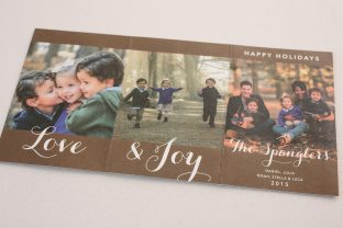 Petite tri-fold holiday cards from Smock