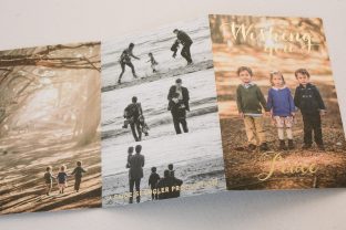 Petite tri-fold holiday cards from Smock