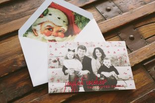 Custom foil stamped holiday photo cards from Smock