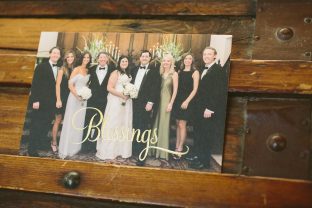 Custom holiday card ideas for newlyweds from Smock