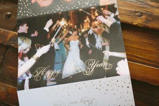 Custom holiday card ideas for newlyweds from Smock