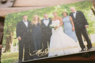 Custom holiday card ideas for newlyweds from Smock