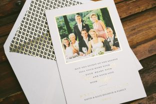 Newlywed holiday photo cards