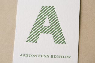 Monogrammed + Letterpress baby announcements from Smock