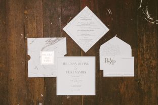 Modern geometric wedding invitations from Smock
