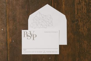 Modern geometric wedding invitations from Smock