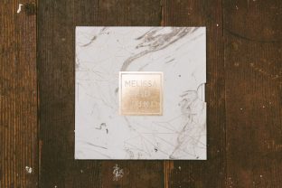 Modern geometric wedding invitations from Smock