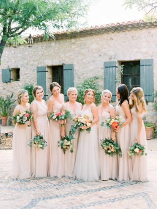 Bridesmaids in blush | Photos by Rachel Solomon Photography