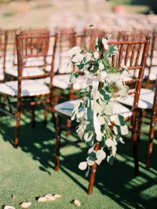 Romantic real wedding ceremony seating at the Silverleaf in Scottsdale, Arizona | Photos by Rachel Solomon Photography