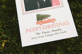 Festive letterpress holiday cards from Smock