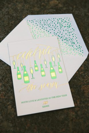Foil stamped New Year's cards from Smock