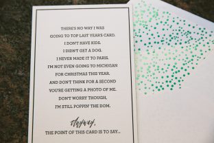 Foil stamped New Year's cards from Smock