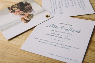 Letterpress save the date booklets from Smock