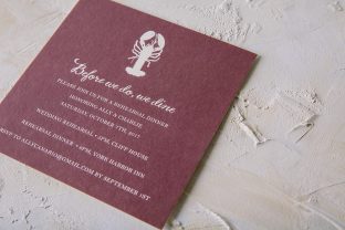 Nautical foil stamped wedding invitations from Smock